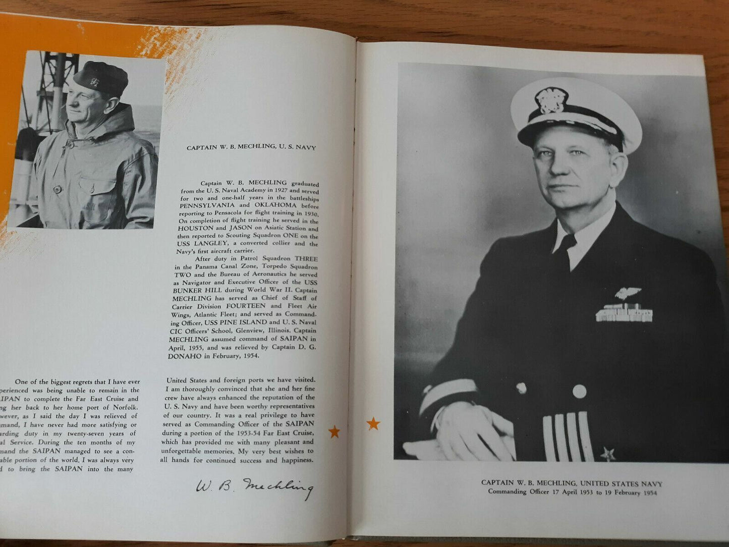 USS Saipan (CVL-48) VMA-324 HU-1 1953 1954 Around World Deployment Cruise Book