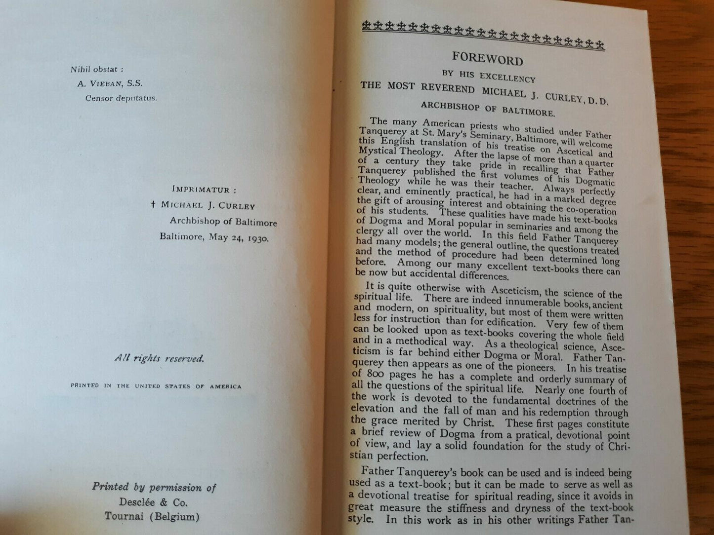 The Spiritual Life A Treatise On Ascetical And Mystical Theology 1947 Adolphe Ta