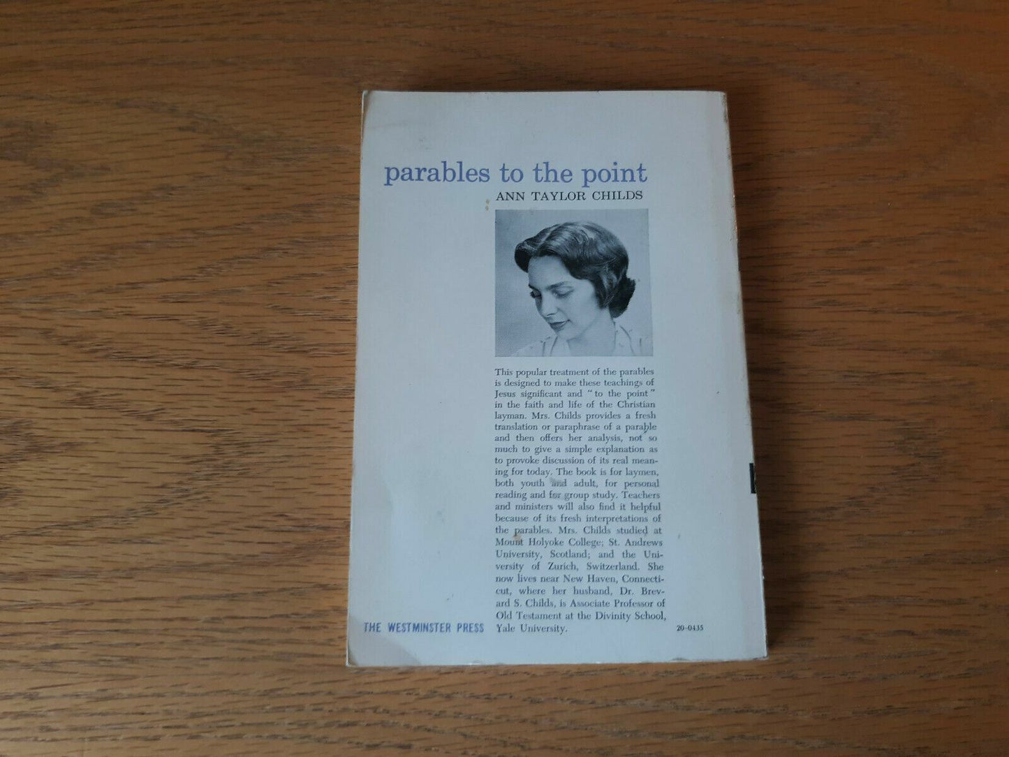 Parables to the Point by Ann Taylor Childs 1963