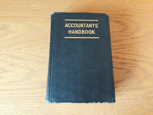 Accountants Handbook Third Edition W A Paton Editor Ronald Press Company 1952