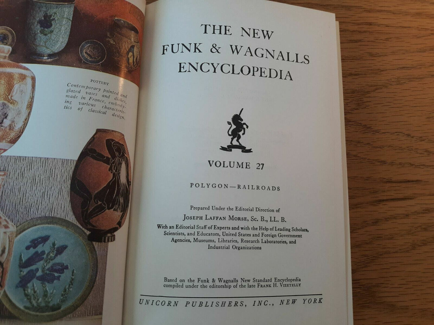 The New Funk & Wagnalls Encyclopedia 1952 Volume 27 Unicorn Hardcover