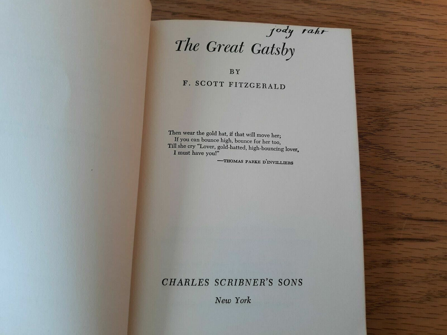 THE GREAT GATSBY by F. Scott Fitzgerald Vintage 1953 Paperback