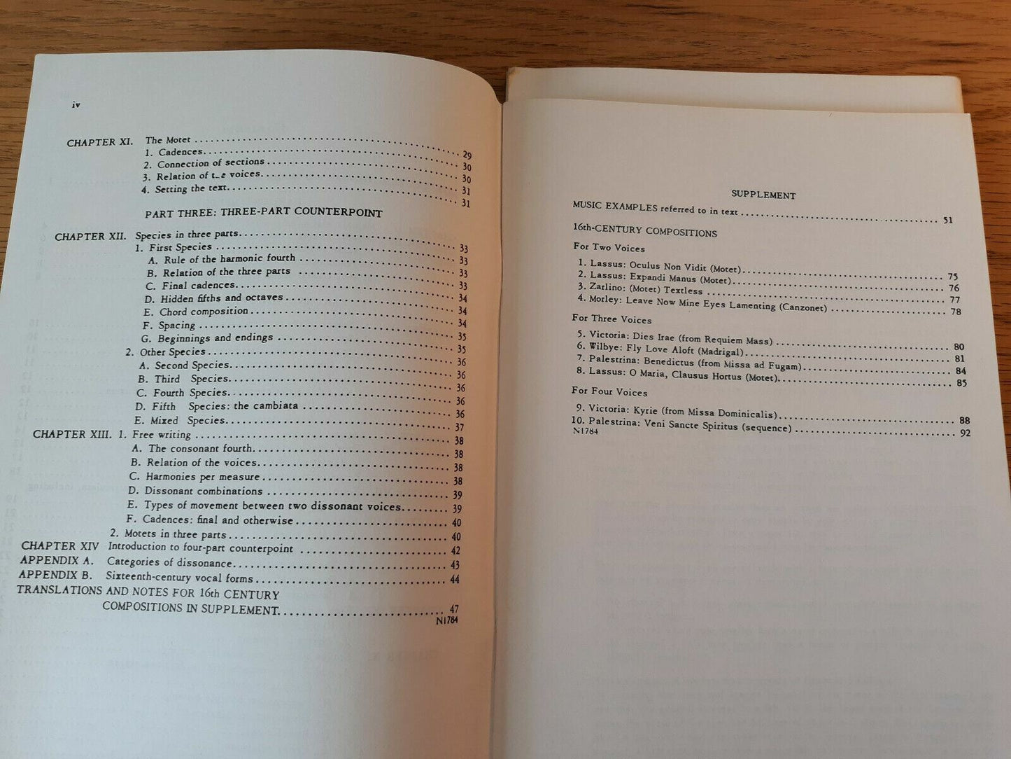 A Manual Of Counterpoint Based On 16th Century Practice Boyden W/Supplement