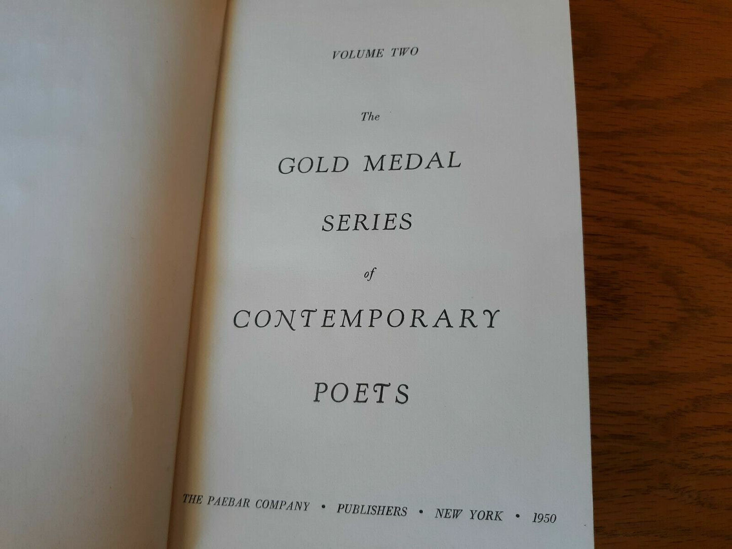 The Gold Medal Series of Contemporary Poets Volume 2 1950