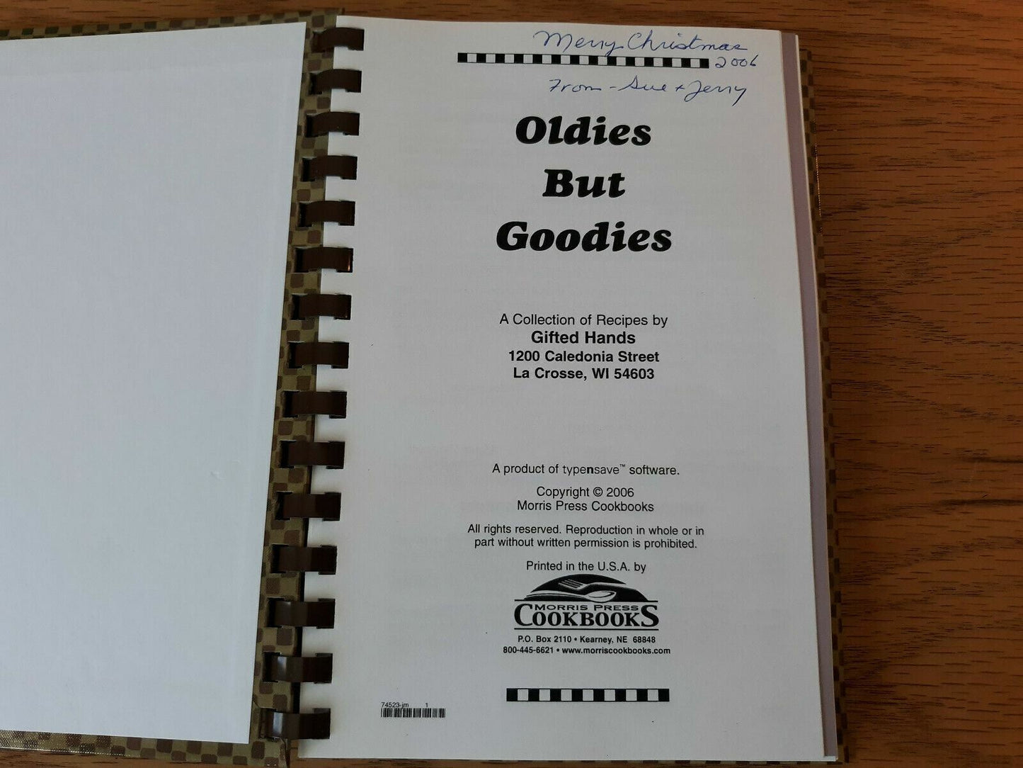 Oldies but Goodies Cookbook by Gifted Hands 2006