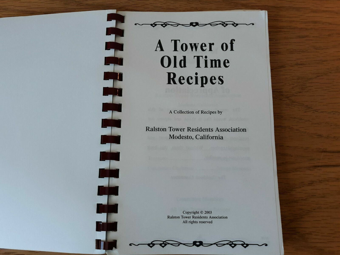 A Tower Of Old Time Recipes Ralston Towers Modesto California Cookbook 2003