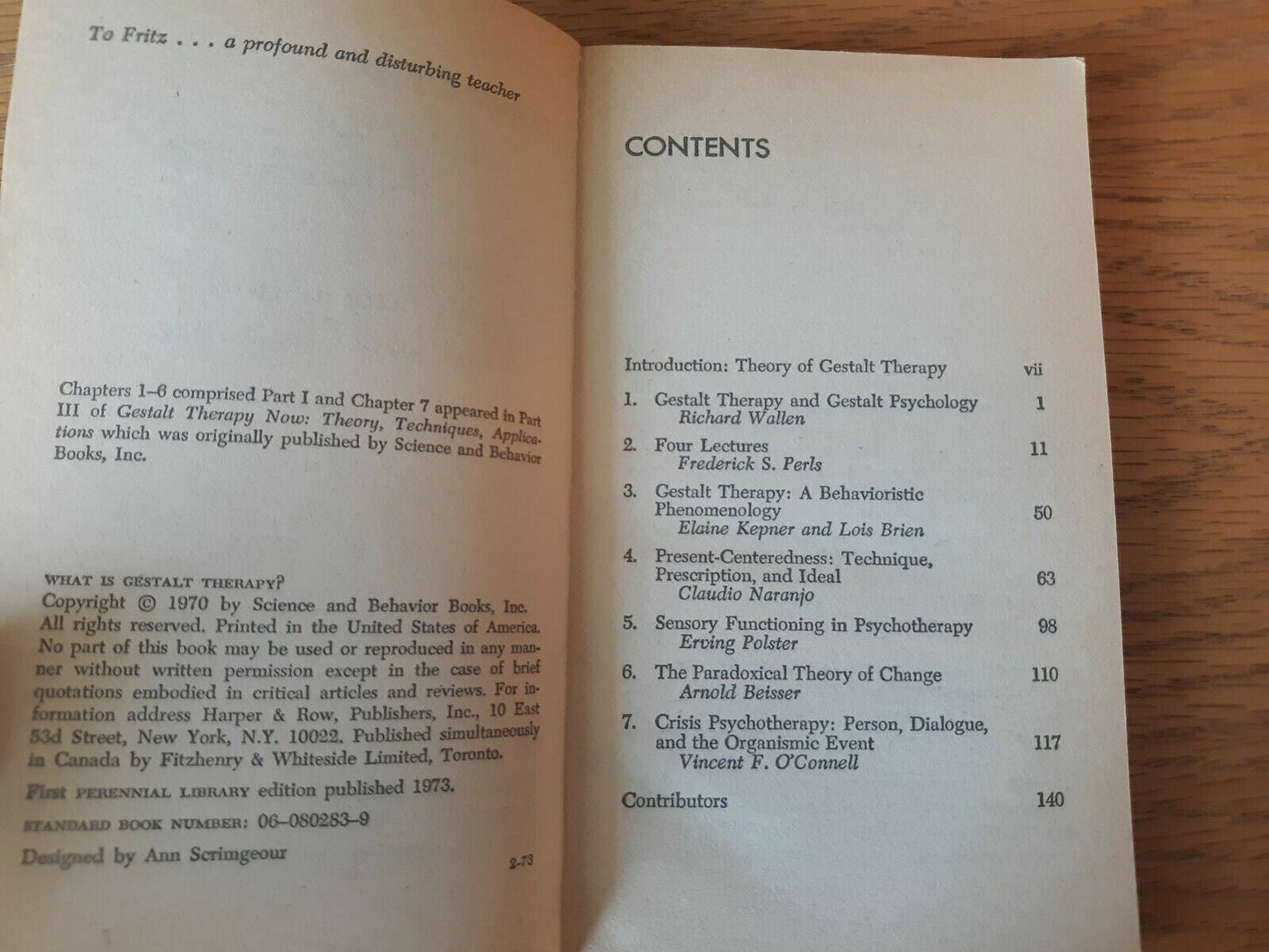 What is Gestalt Therapy by Joen Fagan and Irma Shepherd 1970