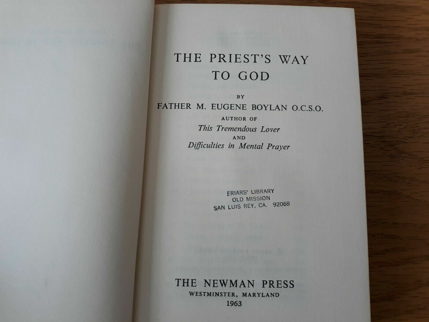 The Priest's Way to God by Eugene Boylan 1963 1st American Edition