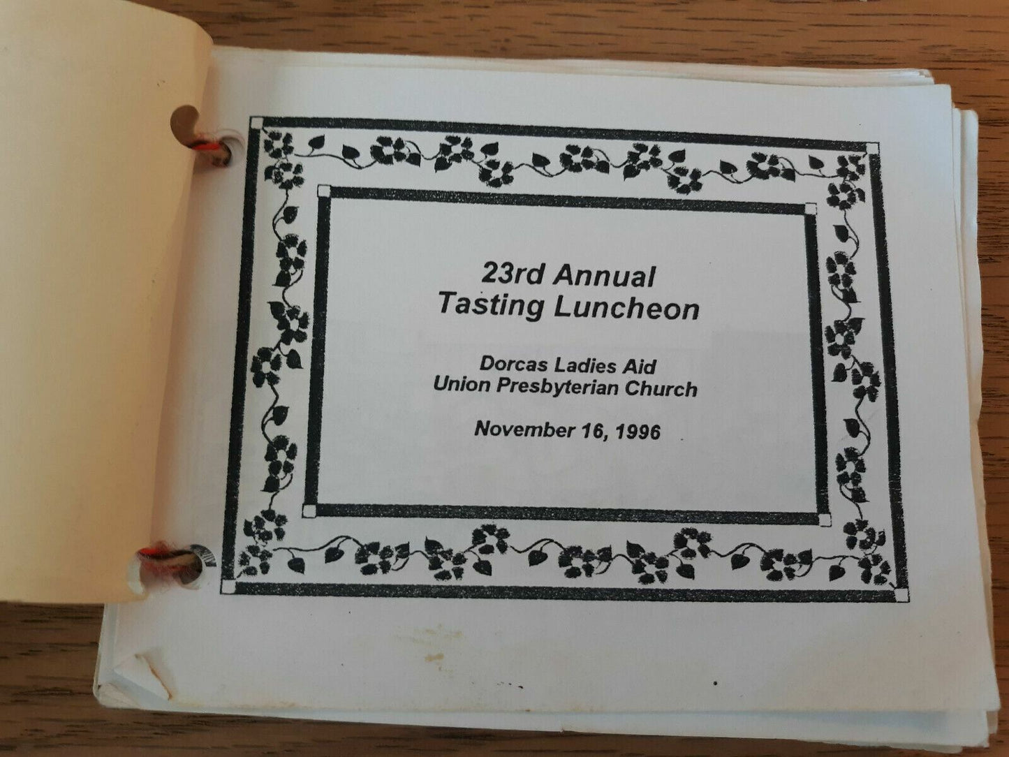 1996 Tasting Luncheon Dorcas Ladies Aid Presbyterian Church Brooten MN
