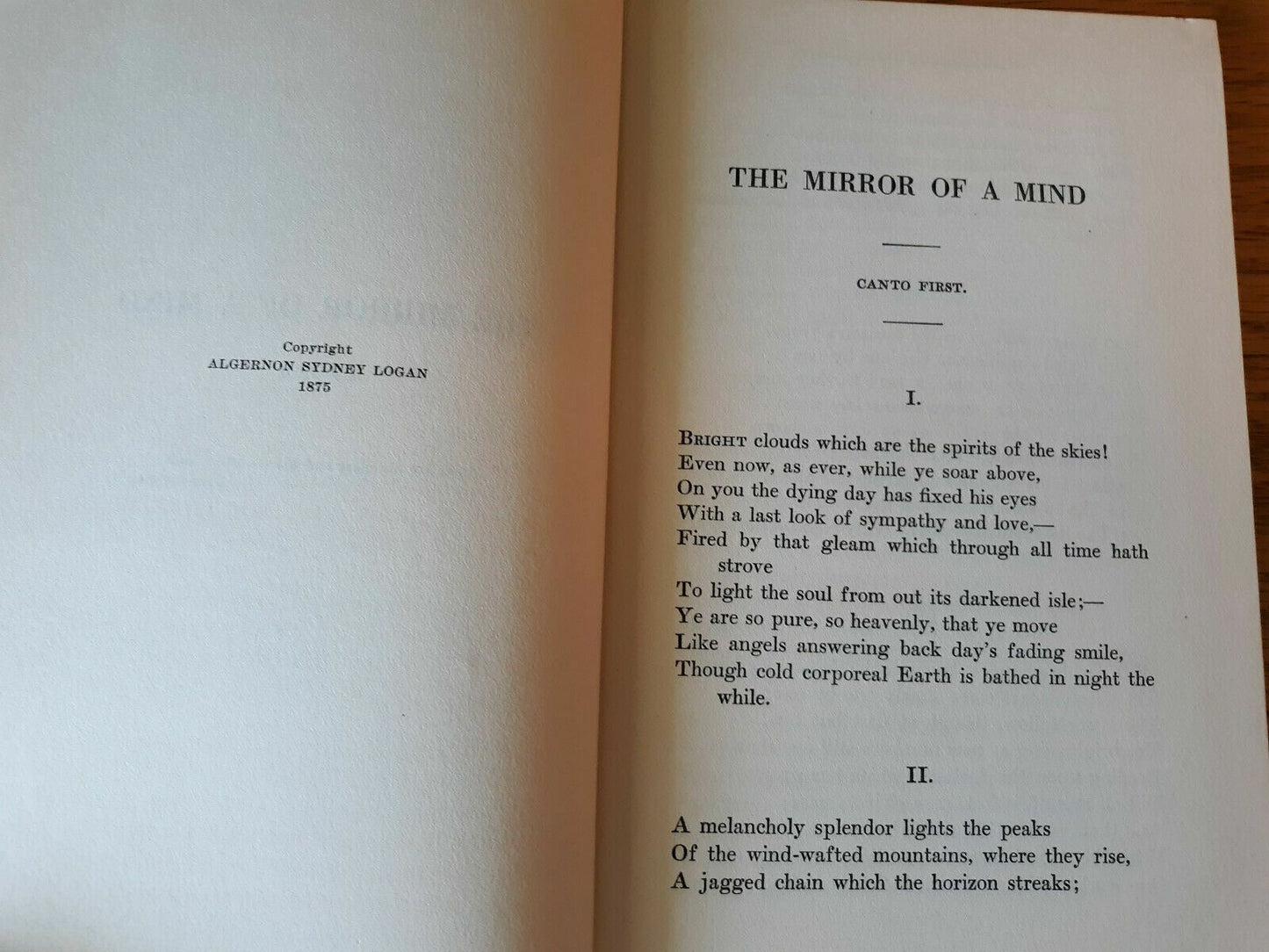 The Mirror of a Mind, The Image of Air, Saul, & The Last Crusade- Logan, 1934