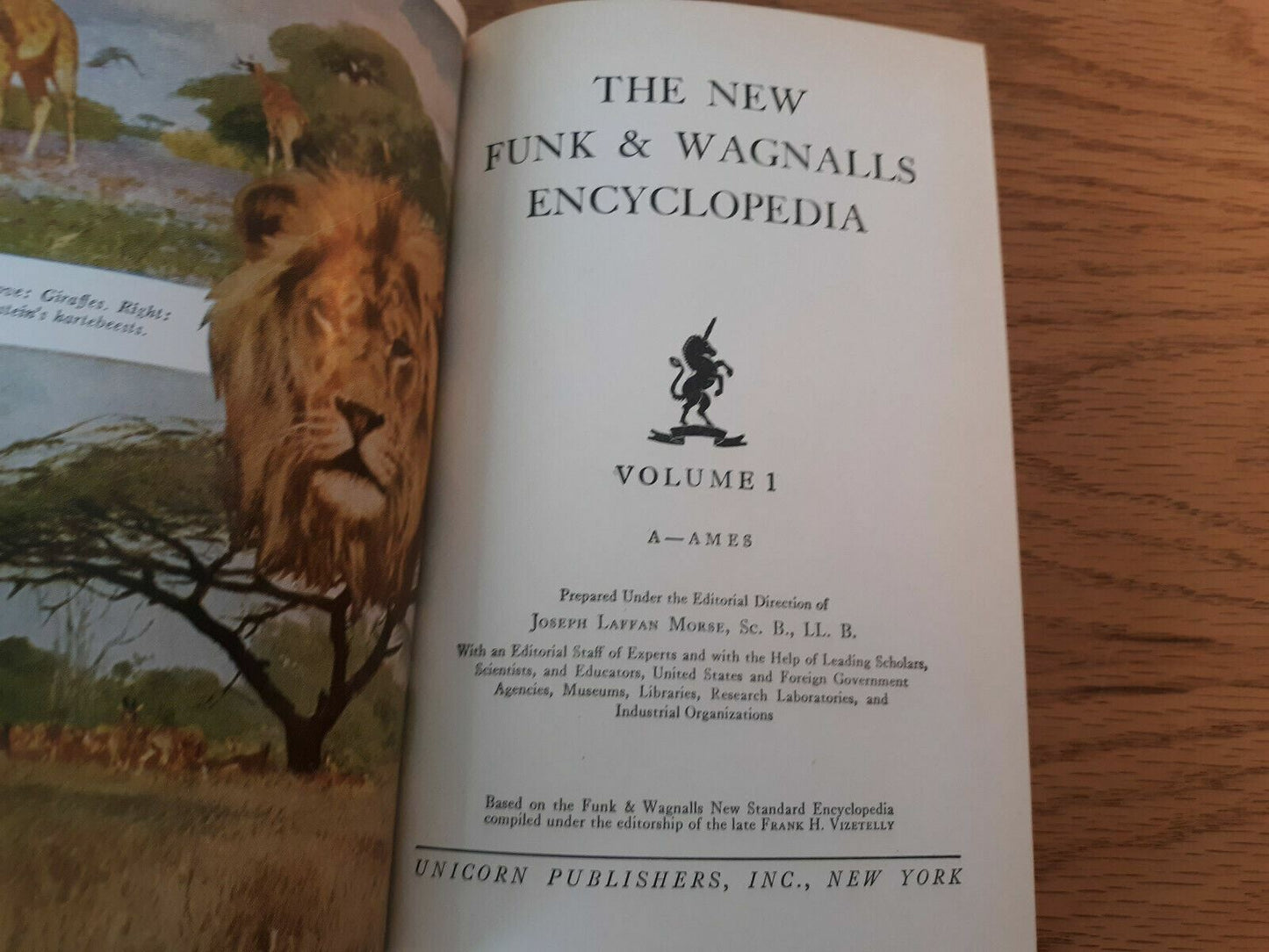 The New Funk & Wagnalls Encyclopedia 1952 Volume 1 Unicorn Hardcover