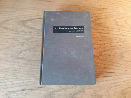 The Relations Of Nations Third Edition Hartmann 1968 Hardcover Macmillan