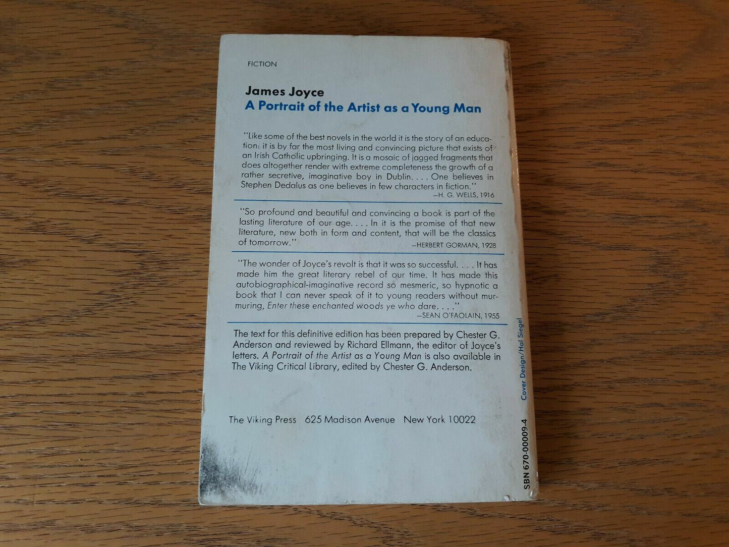 A Portrait of the Artist as a Young Man James Joyce Viking Paperback 1974
