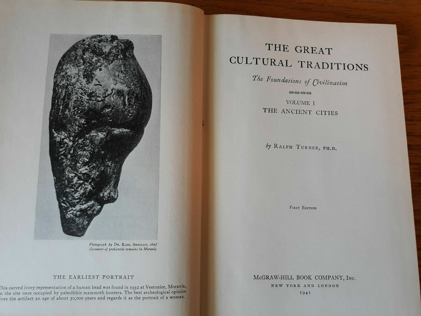 The Great Cultural Traditions Volume I Ralph Turner 1941 1st Edition Hardcover