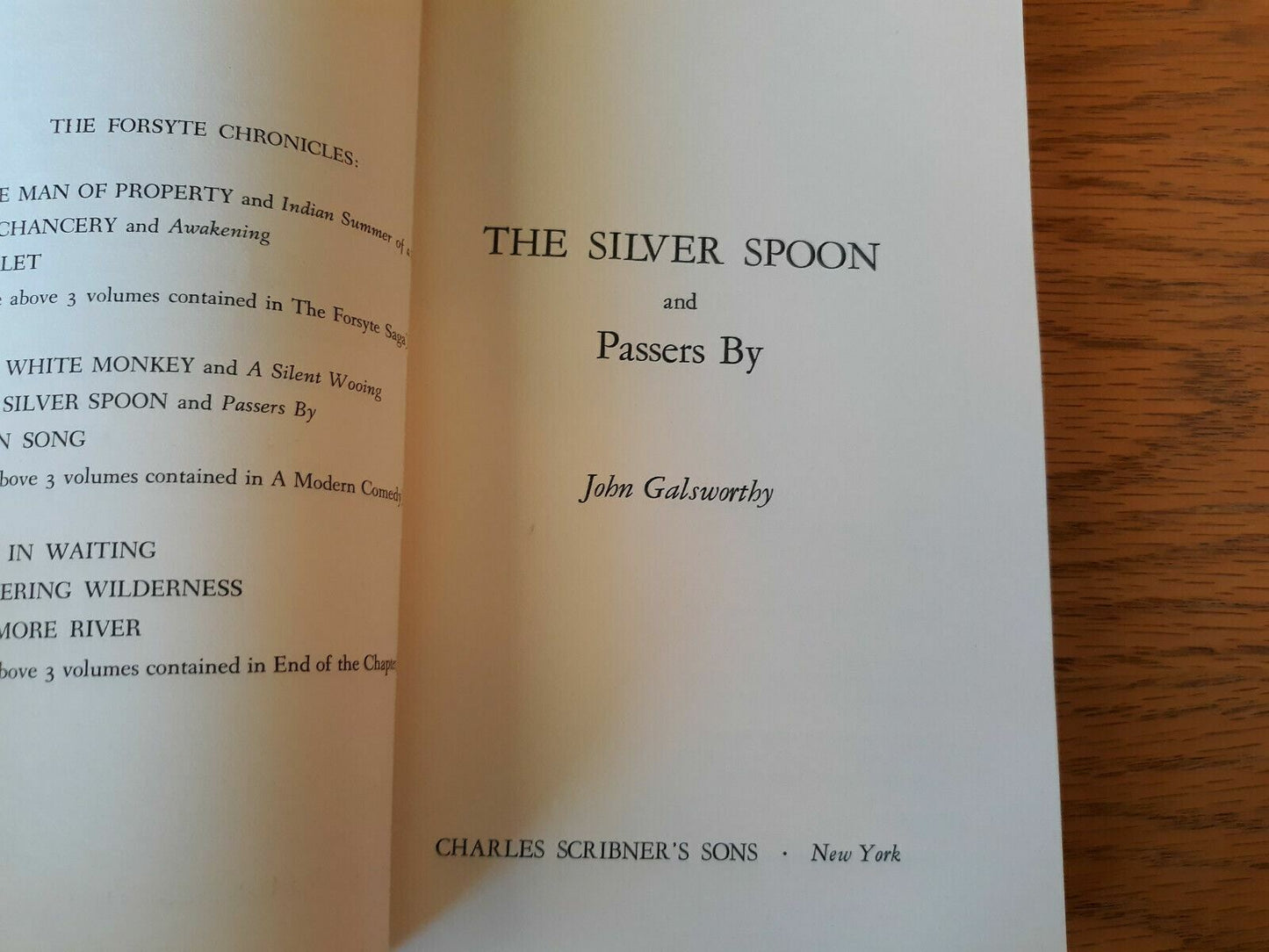 The Silver Spoon and Passers By by John Galsworthy 1969