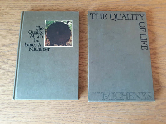 The Quality of Life by James Michener 1970 with Slipcase