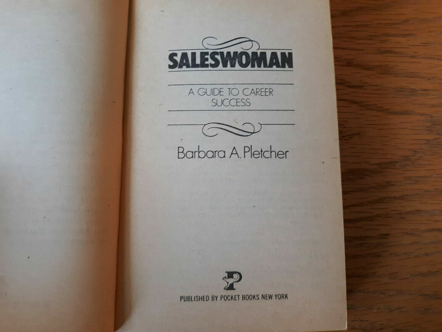 A Guide to Career Success - SALESWOMAN - Barbara A. Pletcher 1980 PB