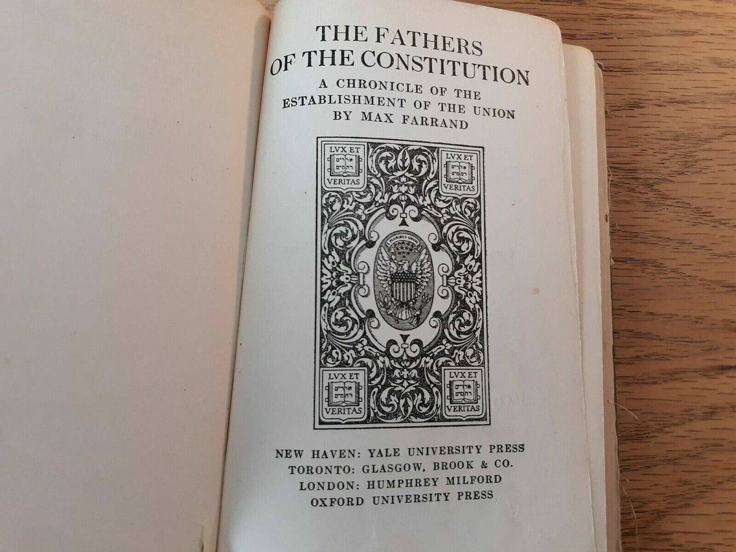 The Fathers of the Constitution by Max Farrand 1921