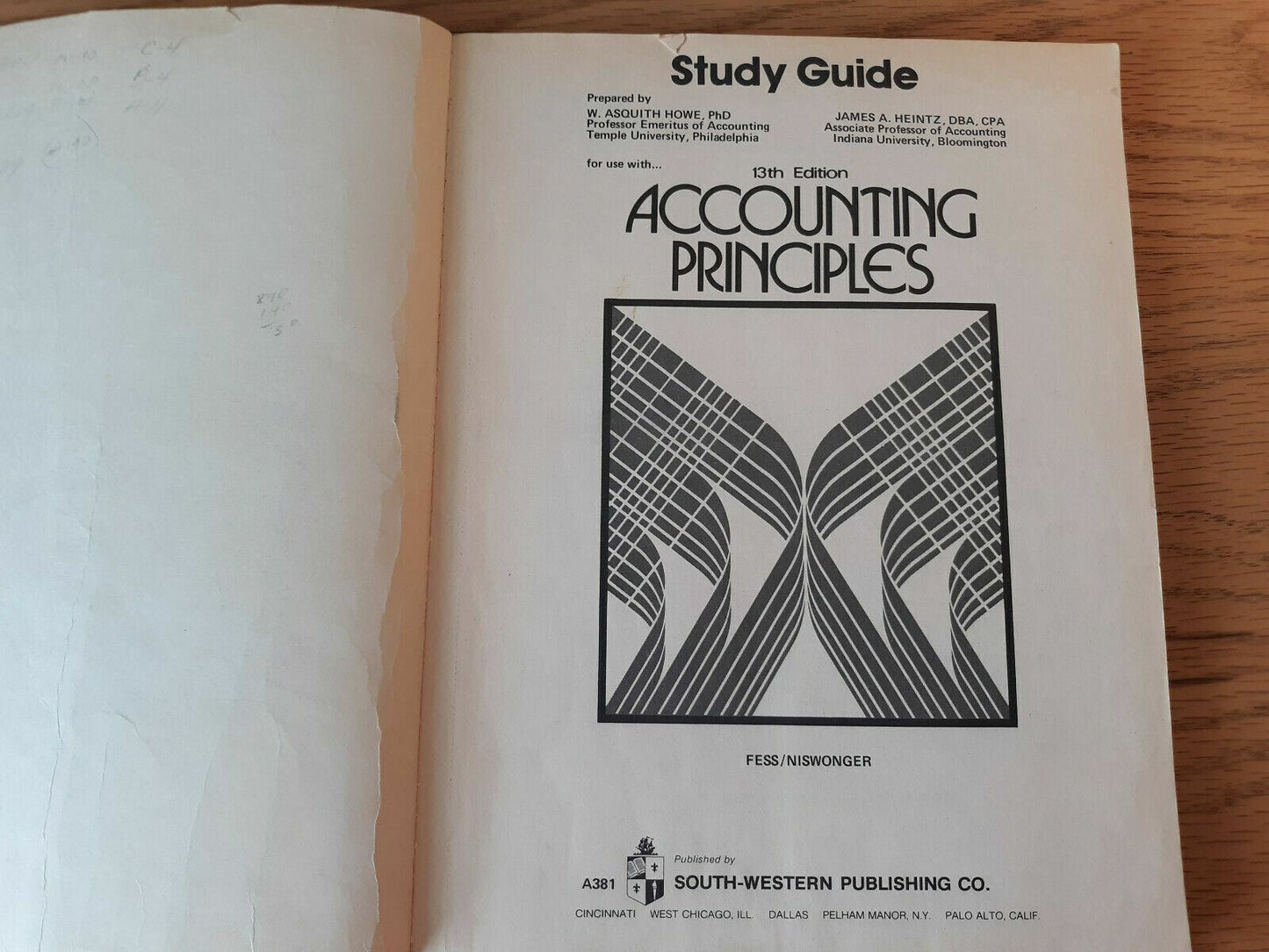 Accounting Principles/Study Guide 13th Edition by Rollin Niswonger Philip E. Fes
