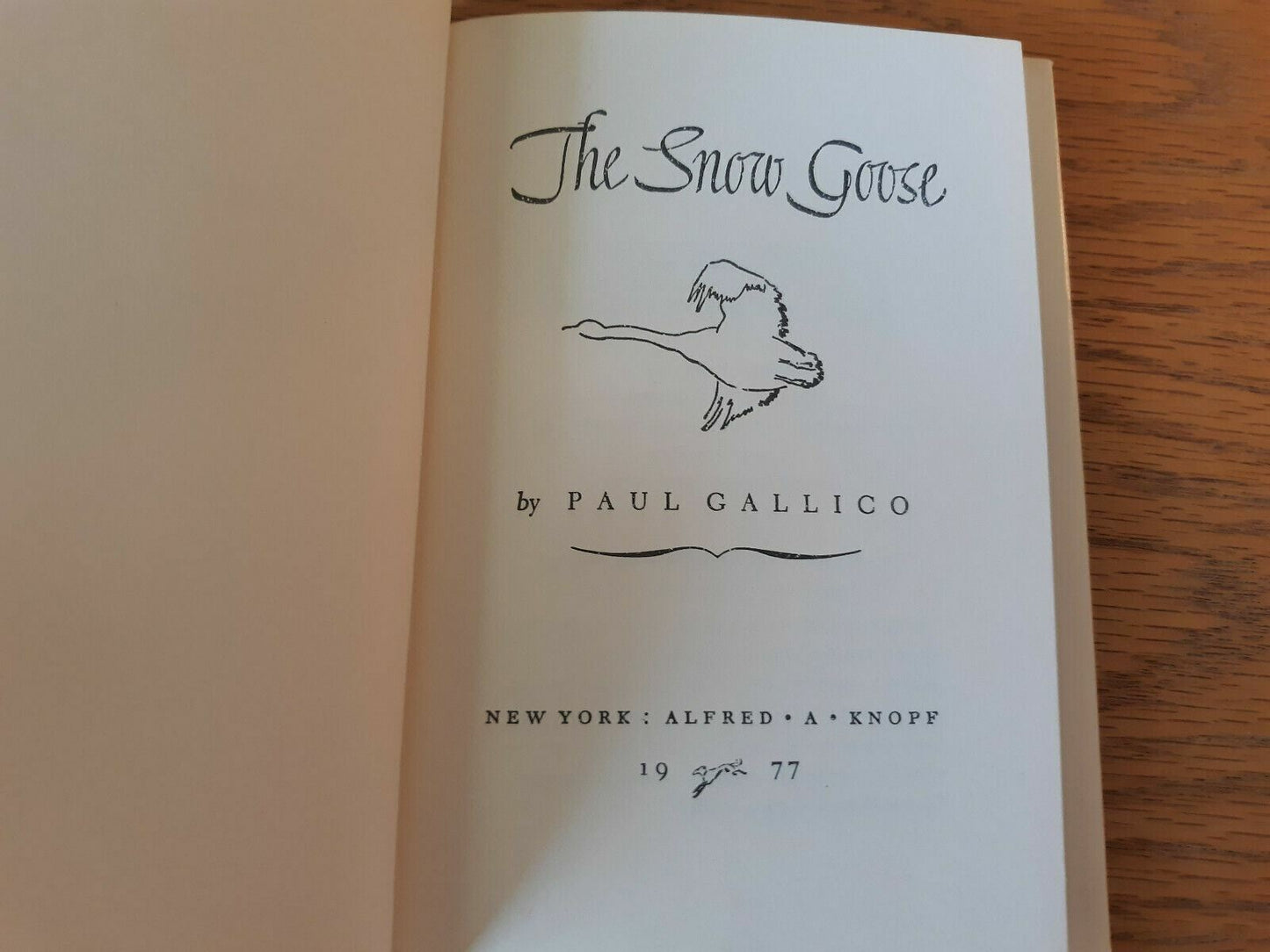 The Snow Goose by Paul Gallico 1977 Hardcover Dust Jacket