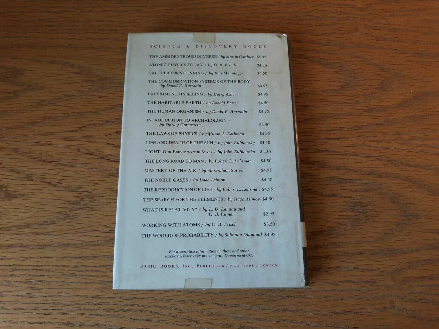 Working With Atoms O R Frisch 1965 Hardcover Dust Jacket