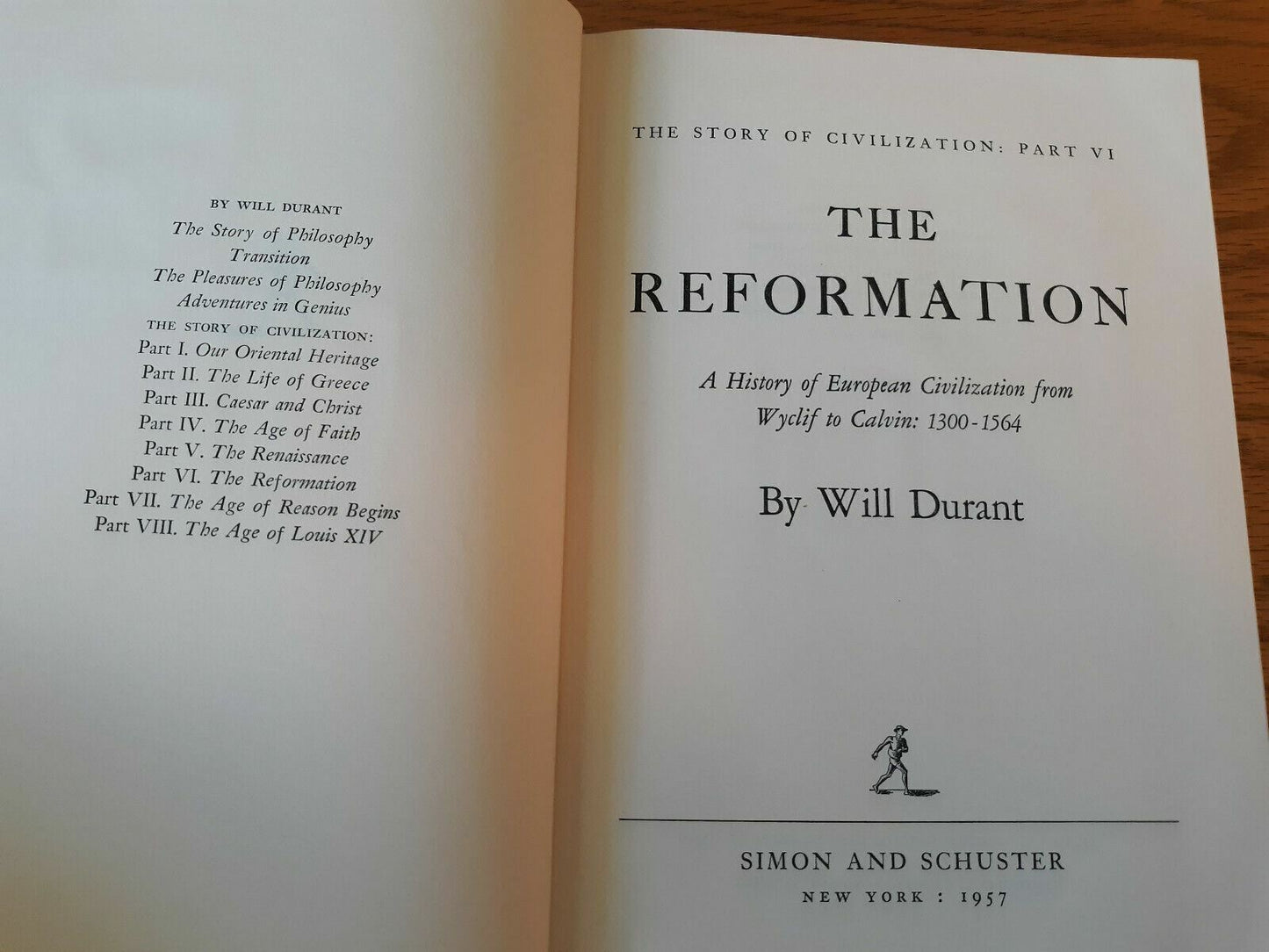 The Reformation by Will Durant The Story of Civilization Part VI 1957 History