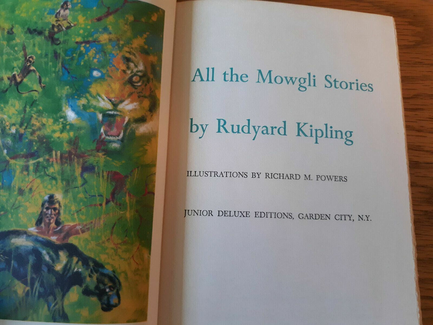 VINTAGE: ALL THE MOWGLI STORIES by Rudyard Kipling 1956 Junior Deluxe Edition