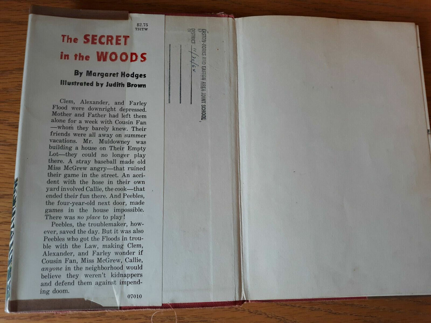 The Secret In The Woods Margaret Hodges 1963 Hardcover Dust Jacket