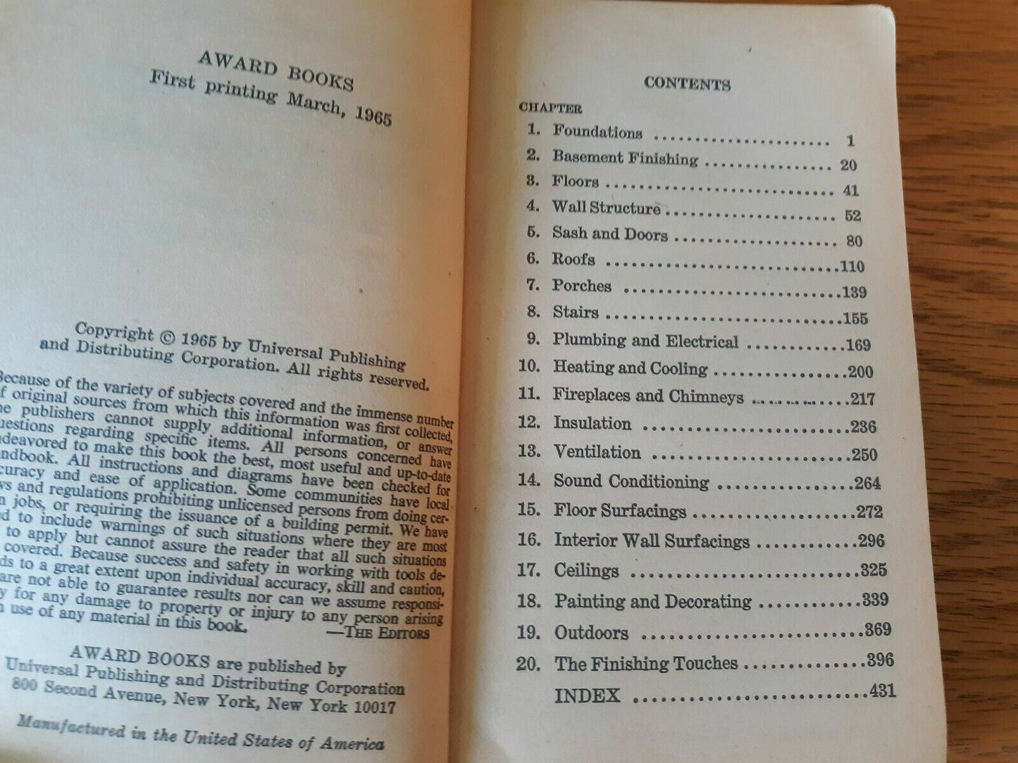 The Family Handyman's 1001 Questions And Answers First Printing 1965