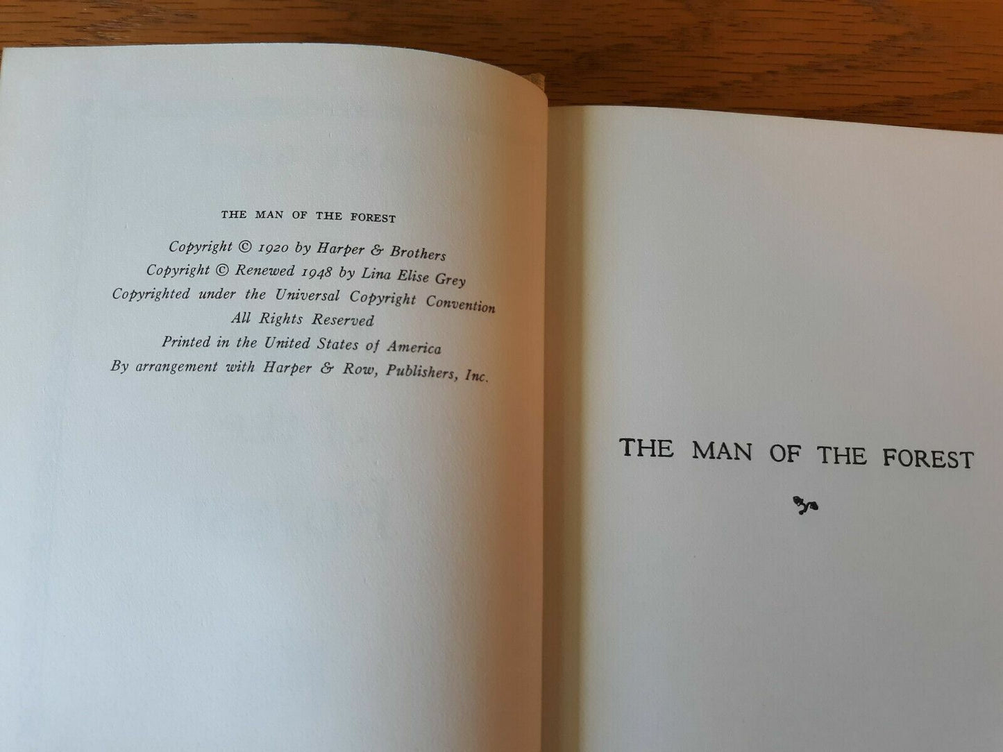 The Man of the Forest 1948 Zane Grey Walter J. Black