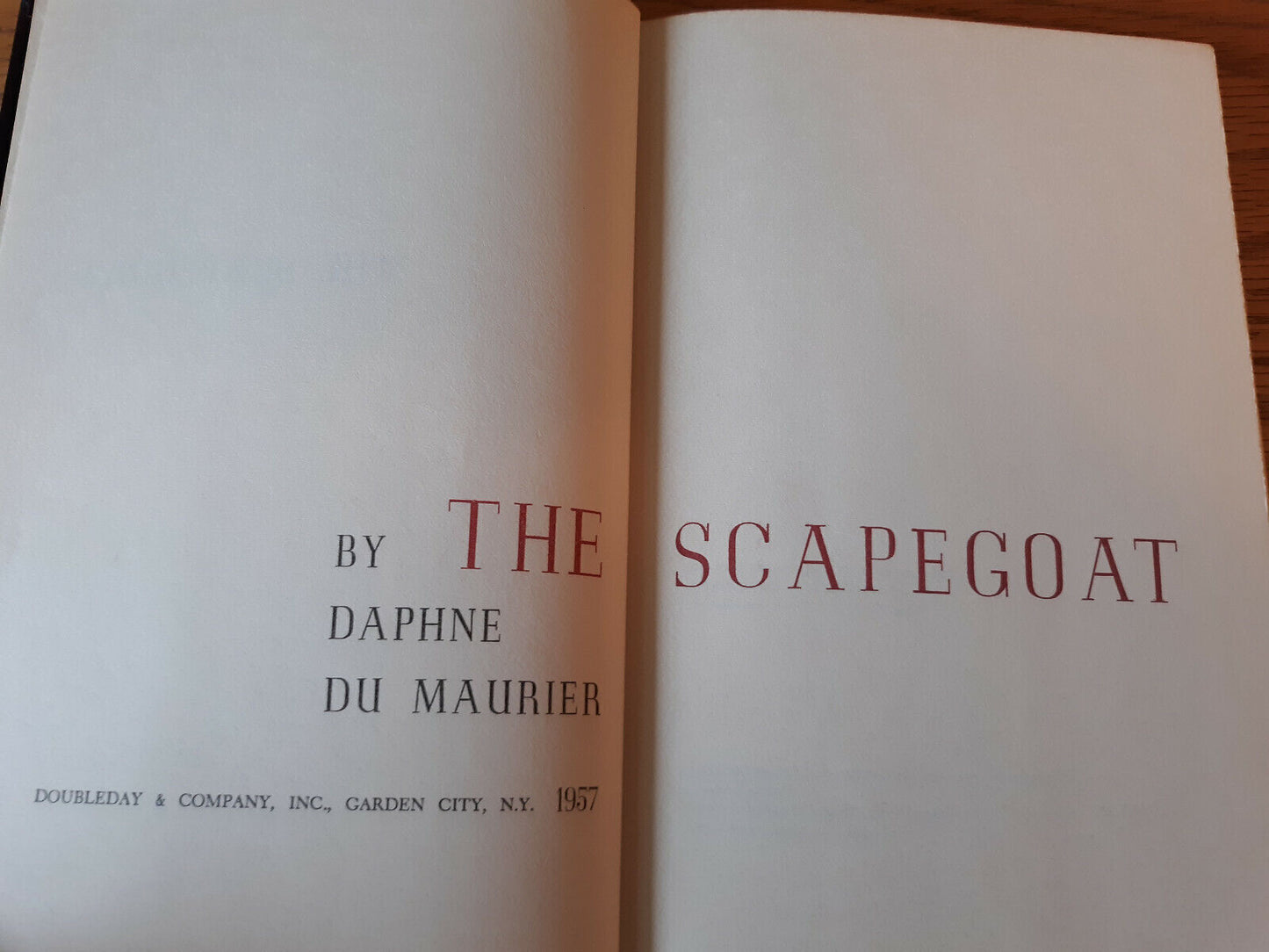 The Scapegoat Hardcover Daphne Du Maurier Doubleday 1957