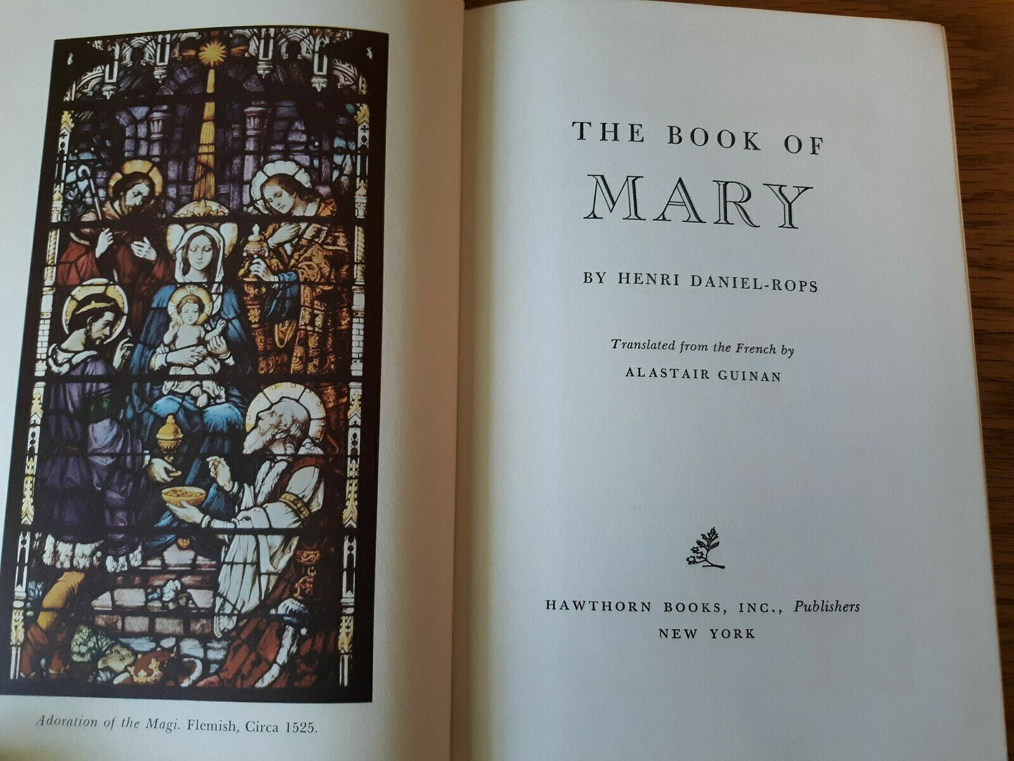 The Book Of Mary Henri Daniel-Rops 1960 1st Edition Hardcover Hawthorn Books