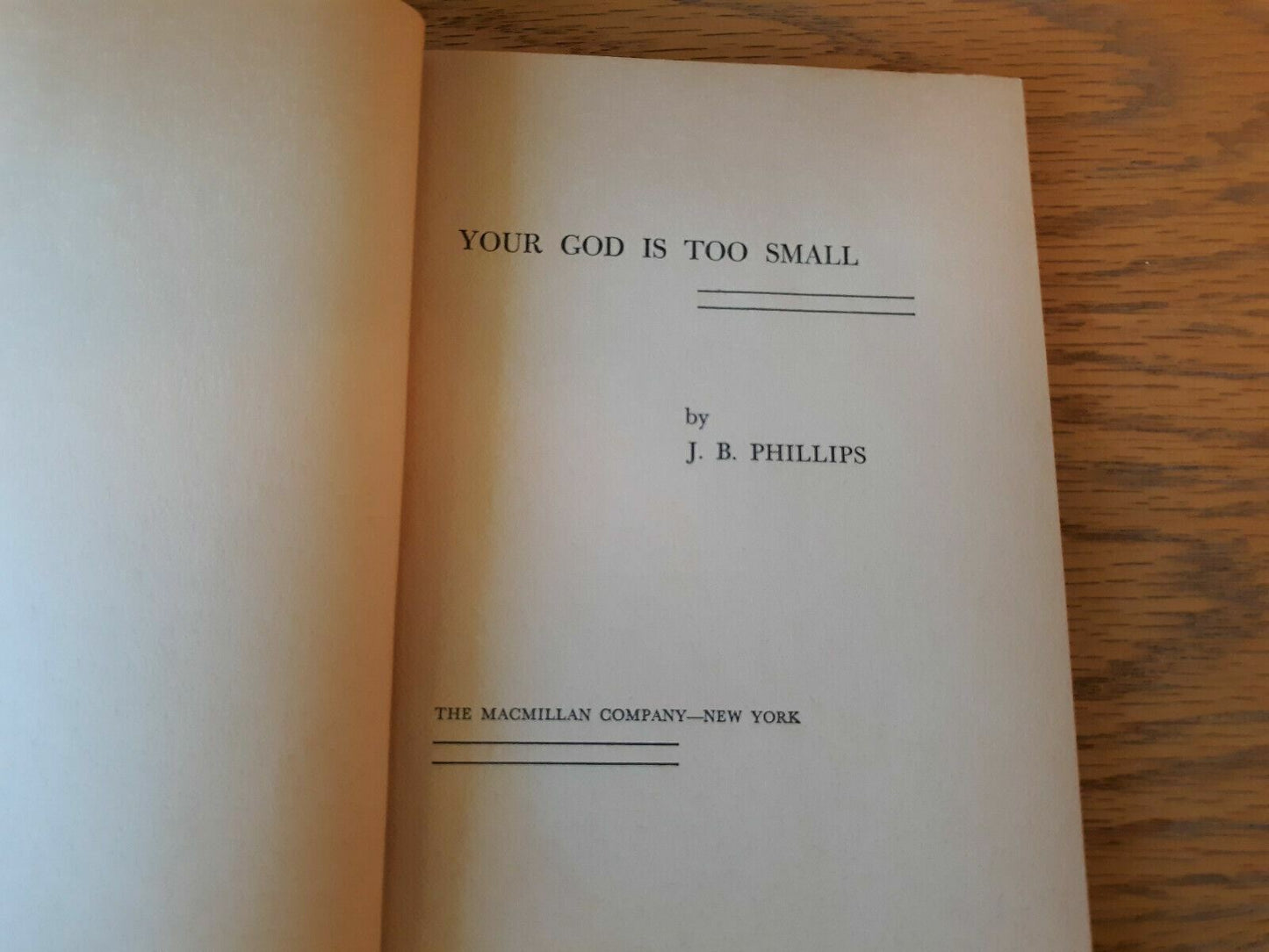 Your God Is Too Small J B Phillips 1961 Macmillan Paperback