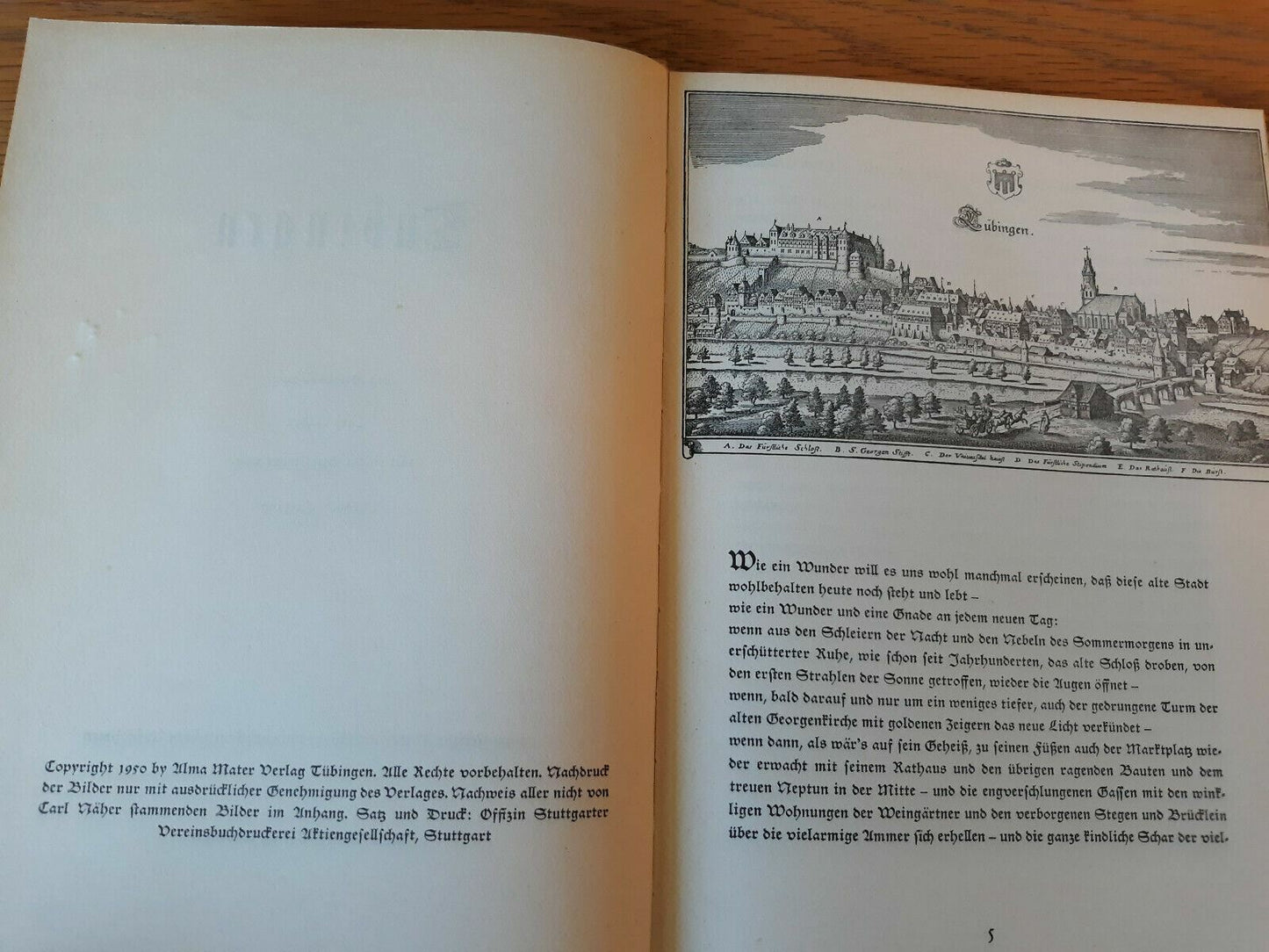 Tübingen. Ein Bildband von Carl Näher mit einem Geleitwort von Theodor Haering 1