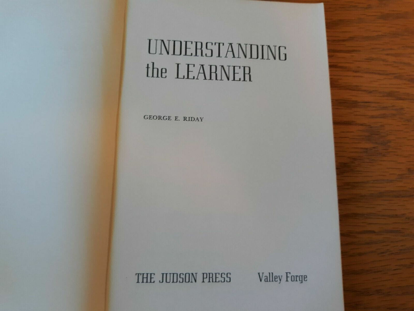 Understanding The Learner George E. Riday Paperback 1964