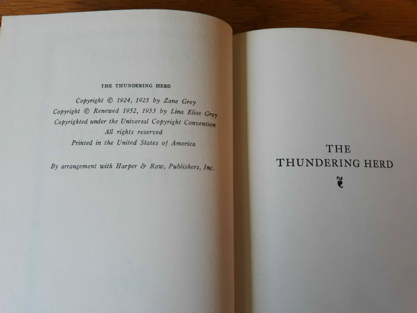 The Thundering Herd 1953 Zane Grey Walter J. Black