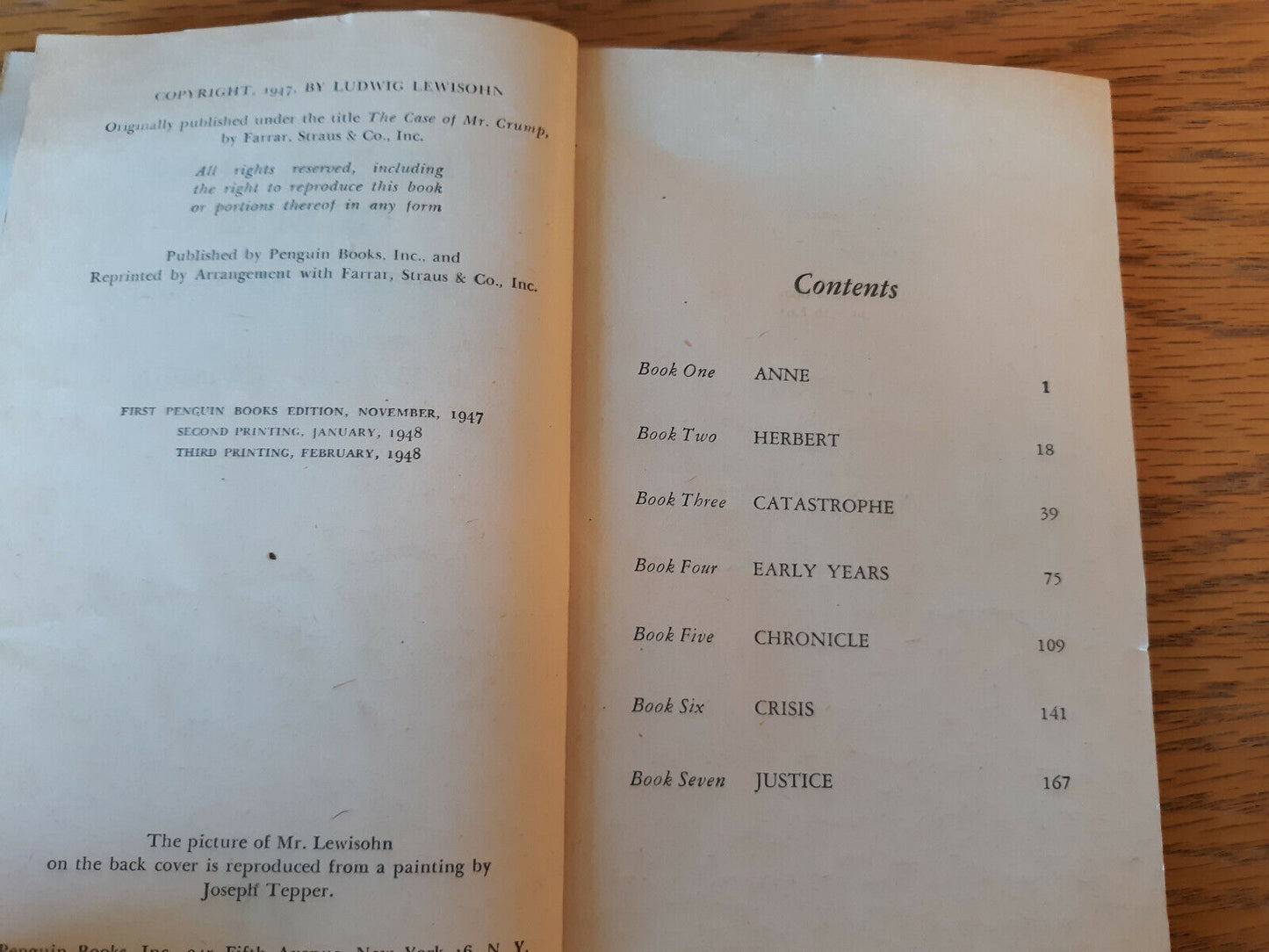 The Tyranny Of Sex(The Case Of Mr. Crump) Ludwig Lewishon 1948 Penguin