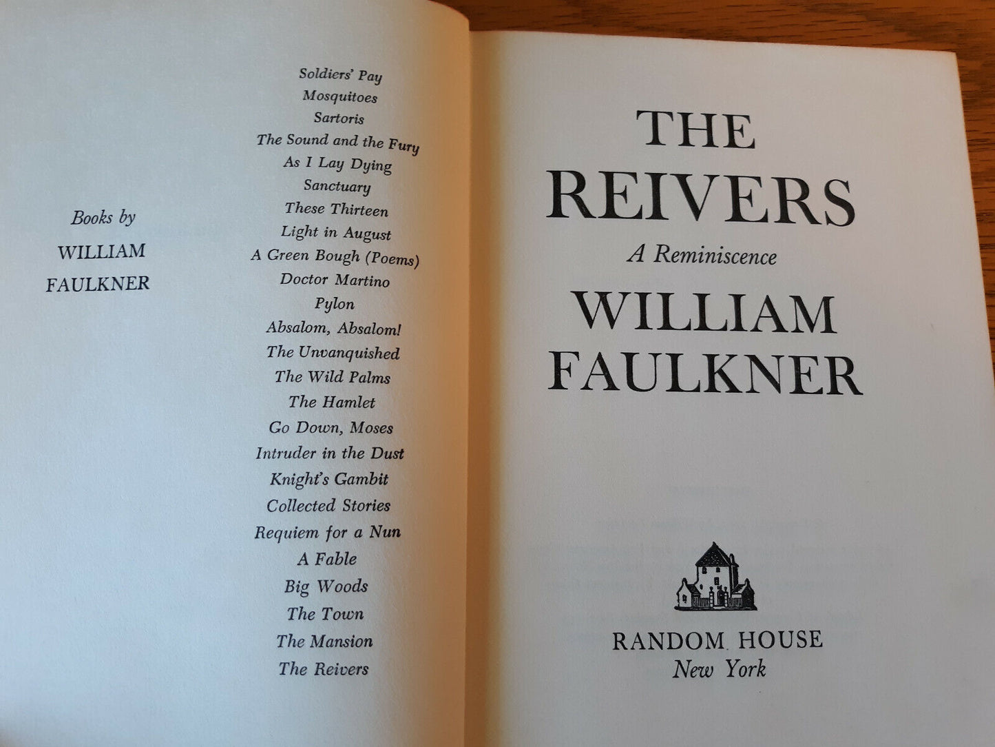 The Reivers William Faulkner First Printing 1962 Random House Hardcover