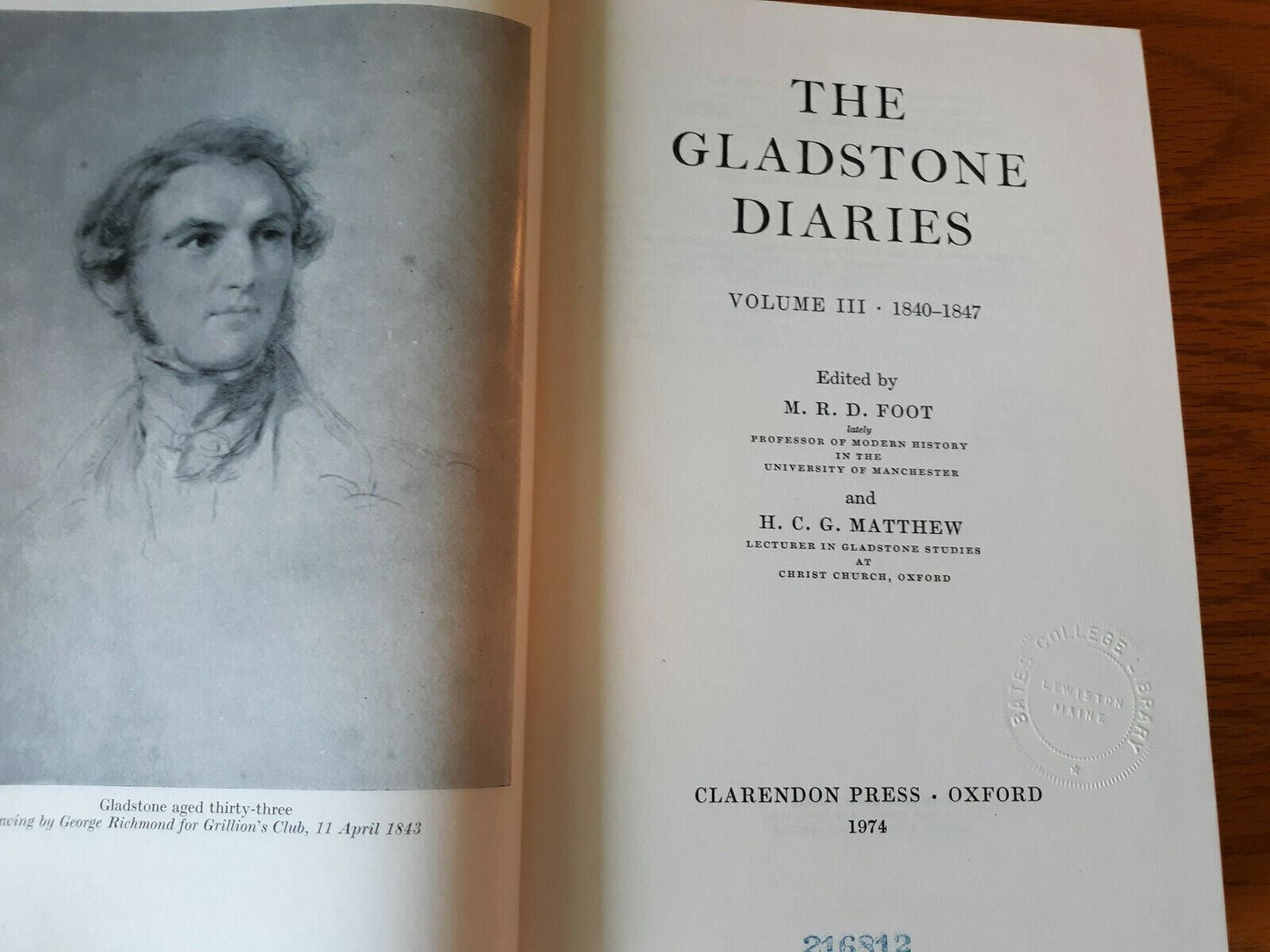 The Gladstone Diaries Volume III 1974 M R D Foot Hardcover Clarendon Press