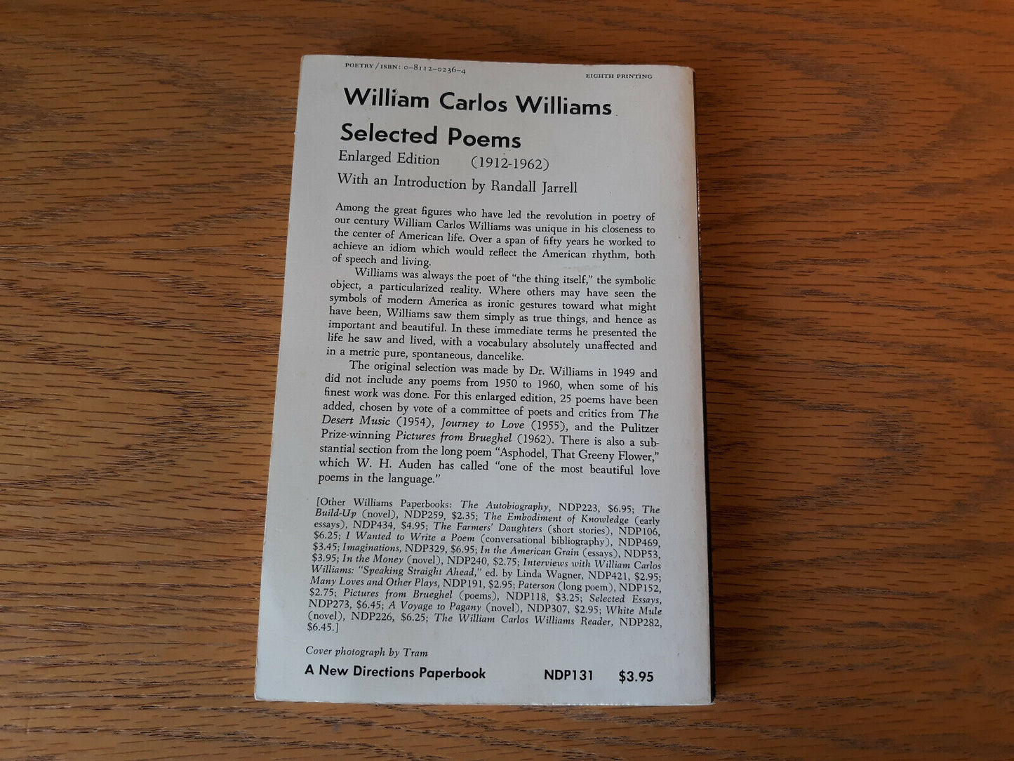 William Carlos Williams Selected Poems 1969 Paperback New Directions