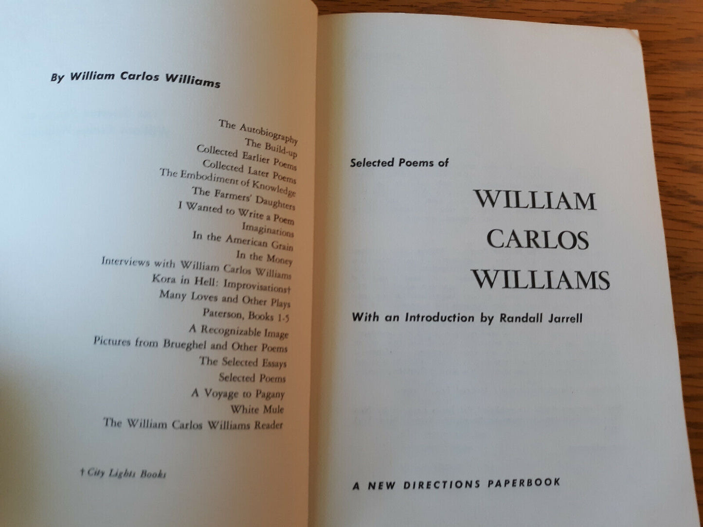 William Carlos Williams Selected Poems 1969 Paperback New Directions