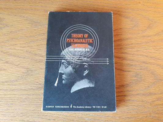 Theory Of Psychoanalytic Technique Karl Menninger 1964 Paperback Harper & Row