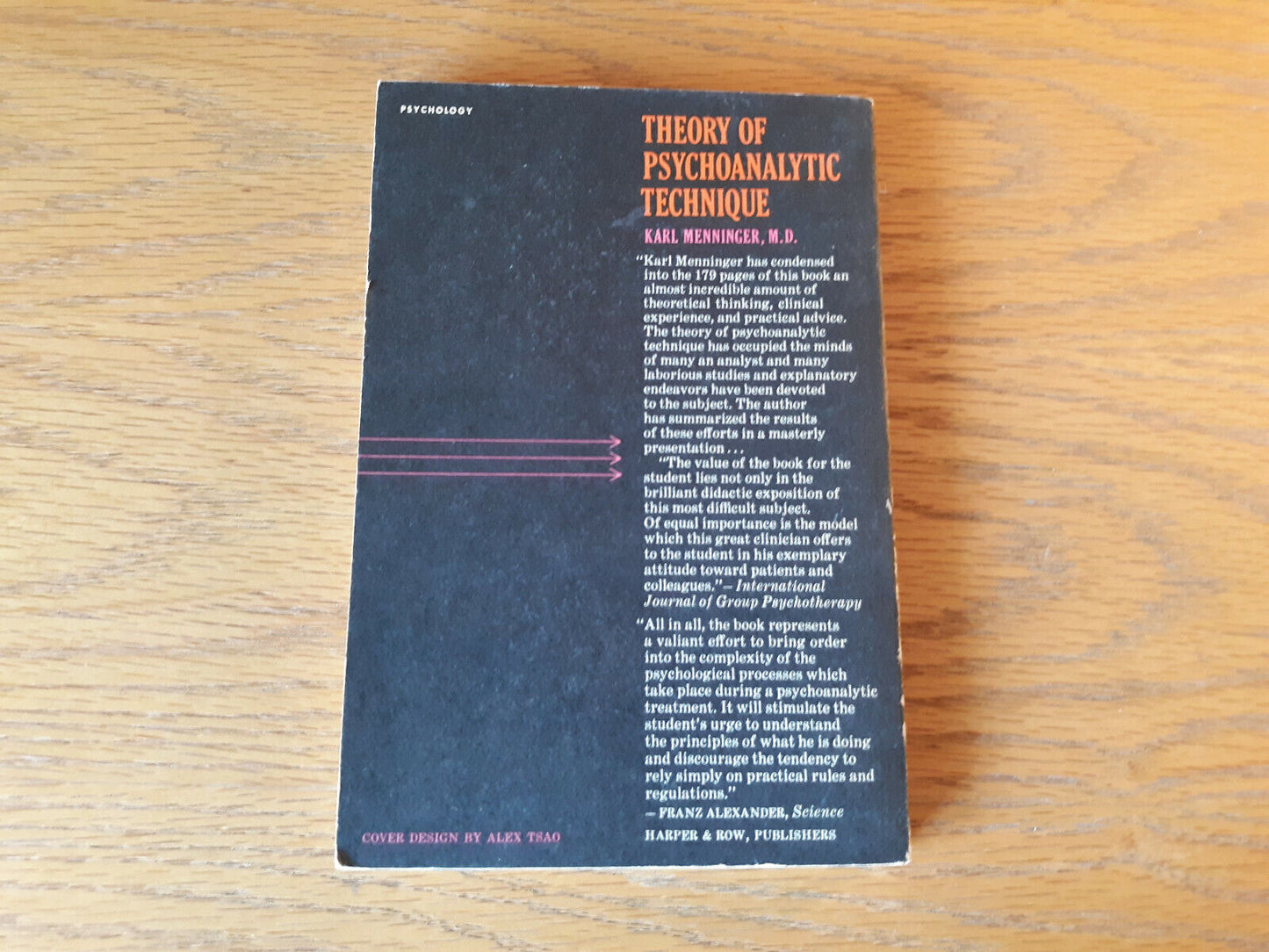 Theory Of Psychoanalytic Technique Karl Menninger 1964 Paperback Harper & Row