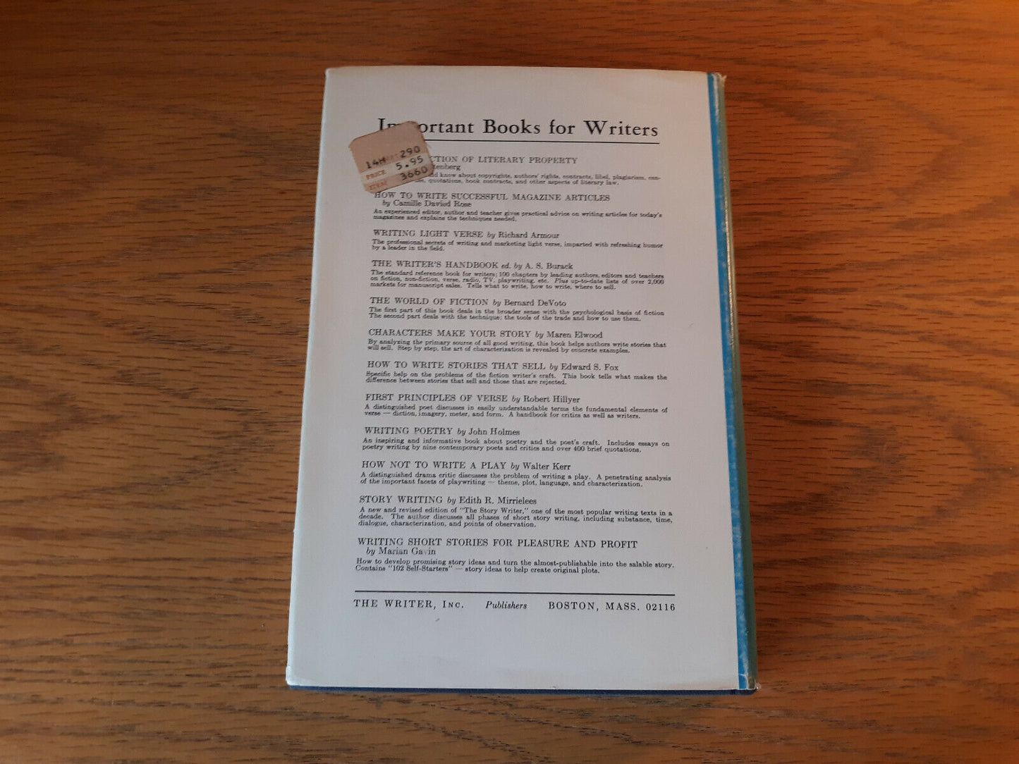 Writing The Creative Article Marjorie Holmes 1969 Hardcover Dust Jacket The Writ