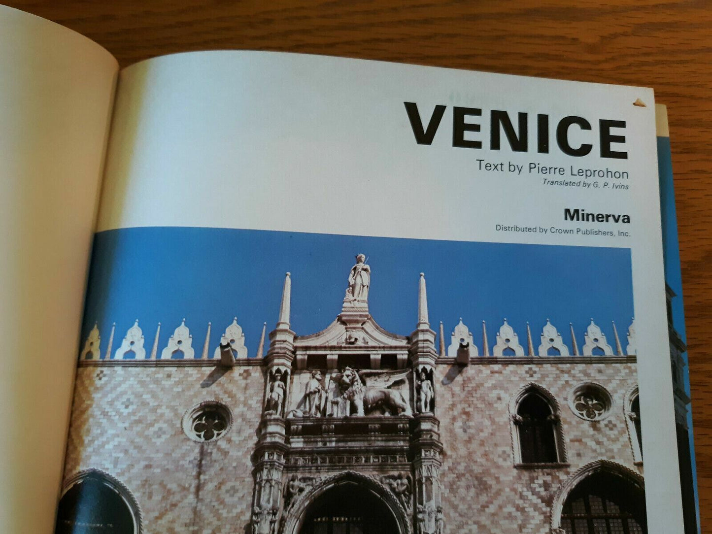 Venice Pierre Leprohon 1979 Hardcover Dust Jacket Minerva