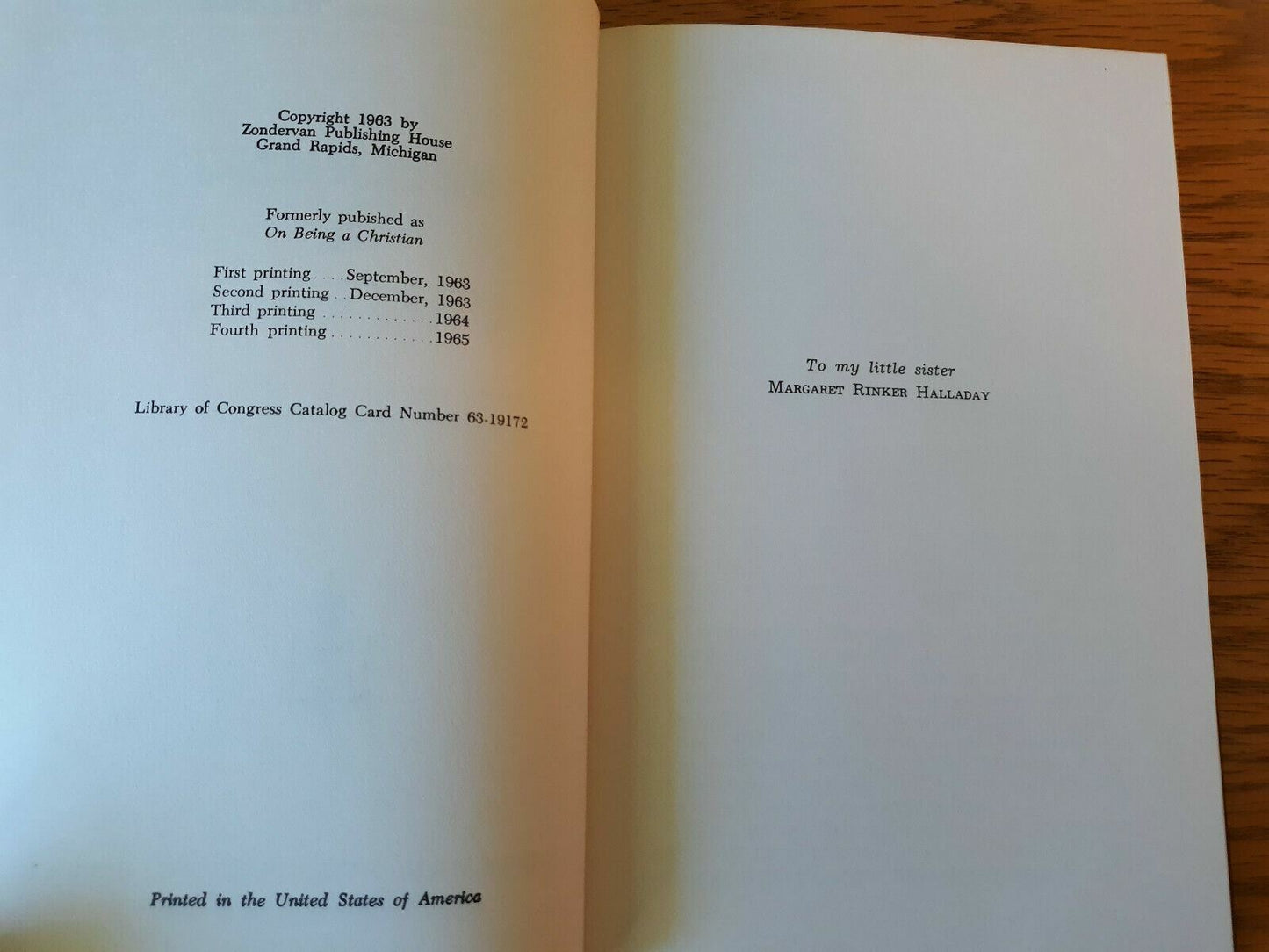 Becoming A Christian Rosalind Rinker 1965 Hardcover Dust Jacket Zondervan