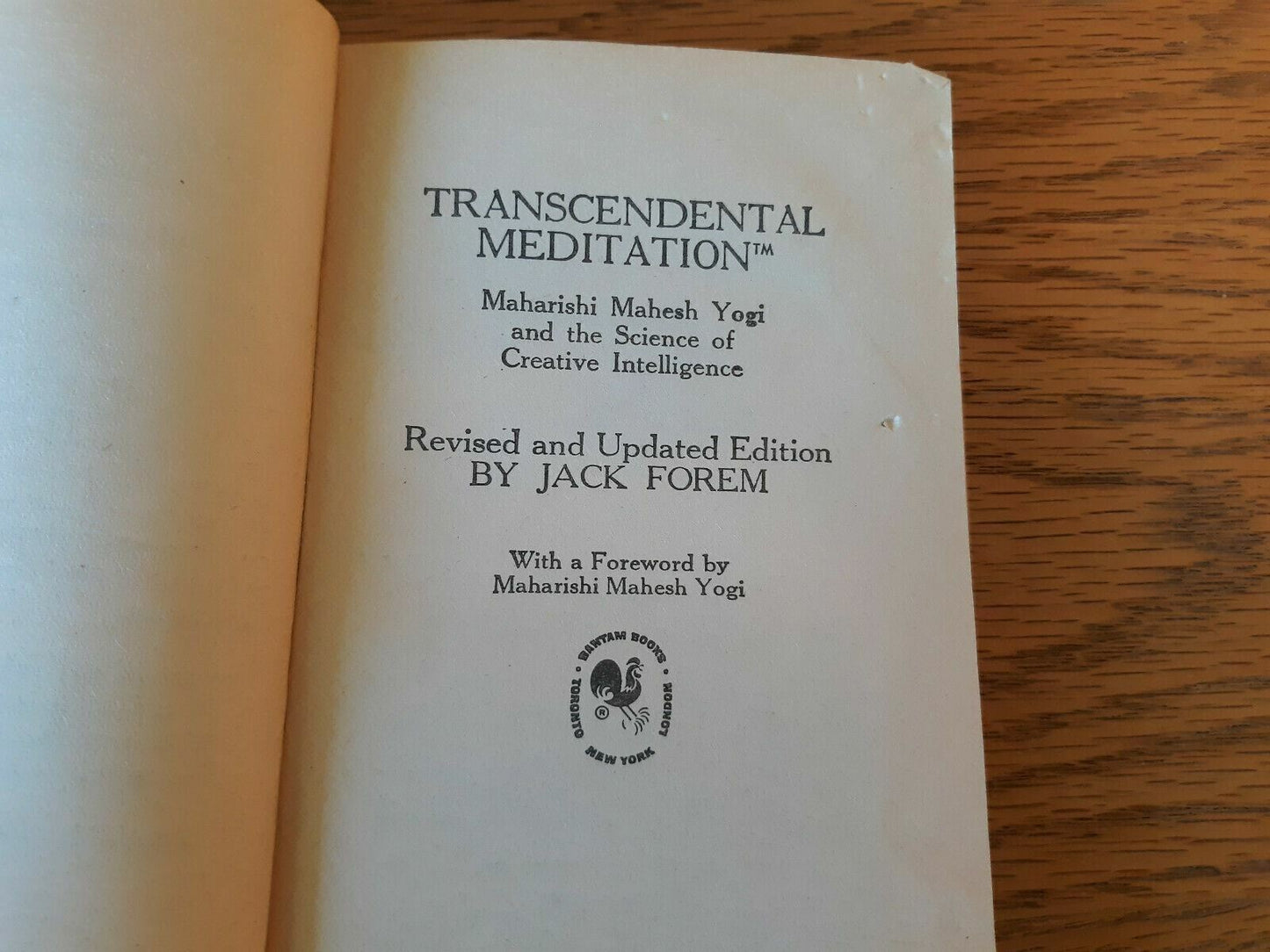 Transcendental Meditation By Jack Forem Maharishi Mahesh Yogi PB 1976