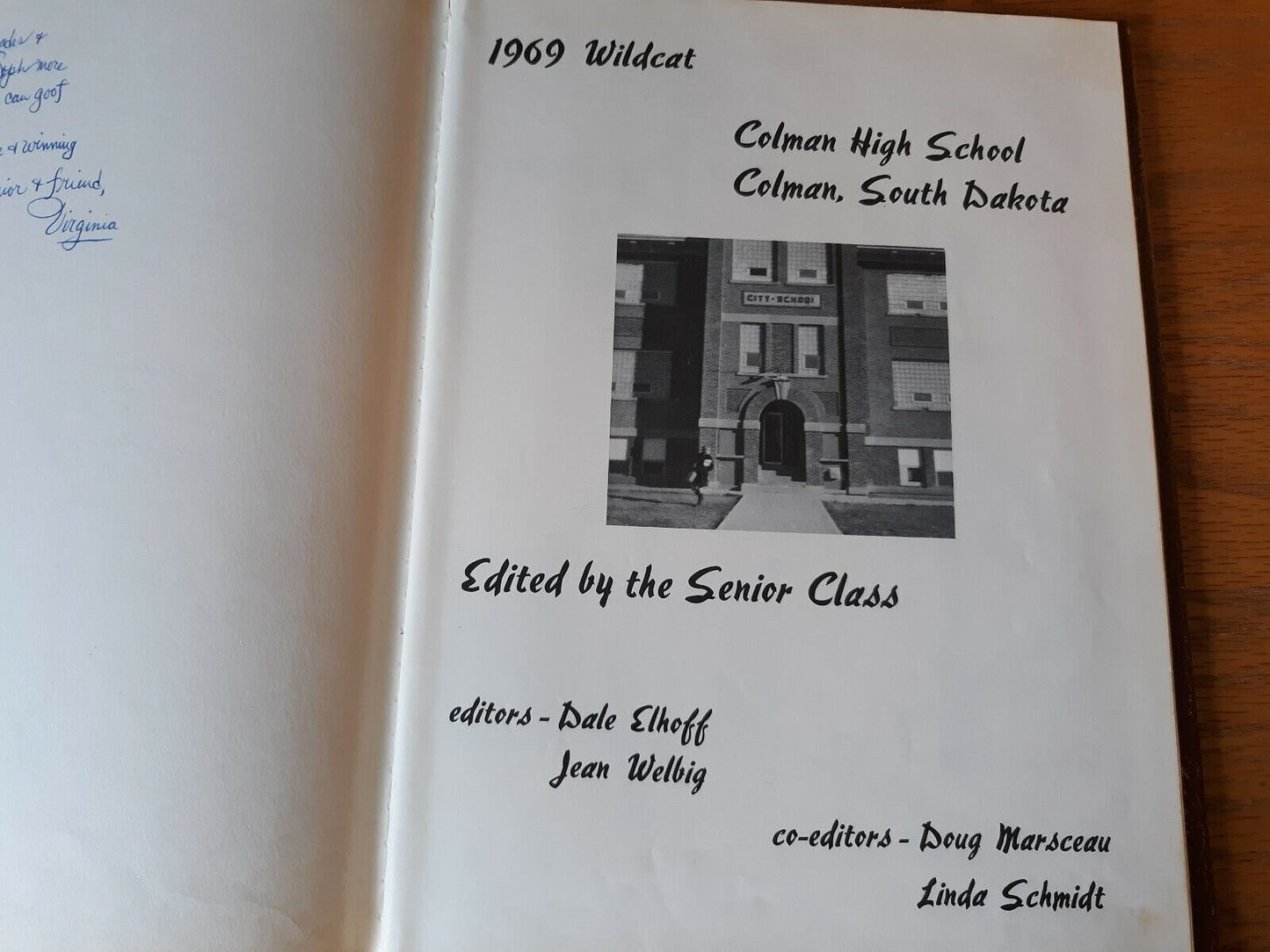 Wildcat 1969 Yearbook Colman High School South Dakota Hardcover