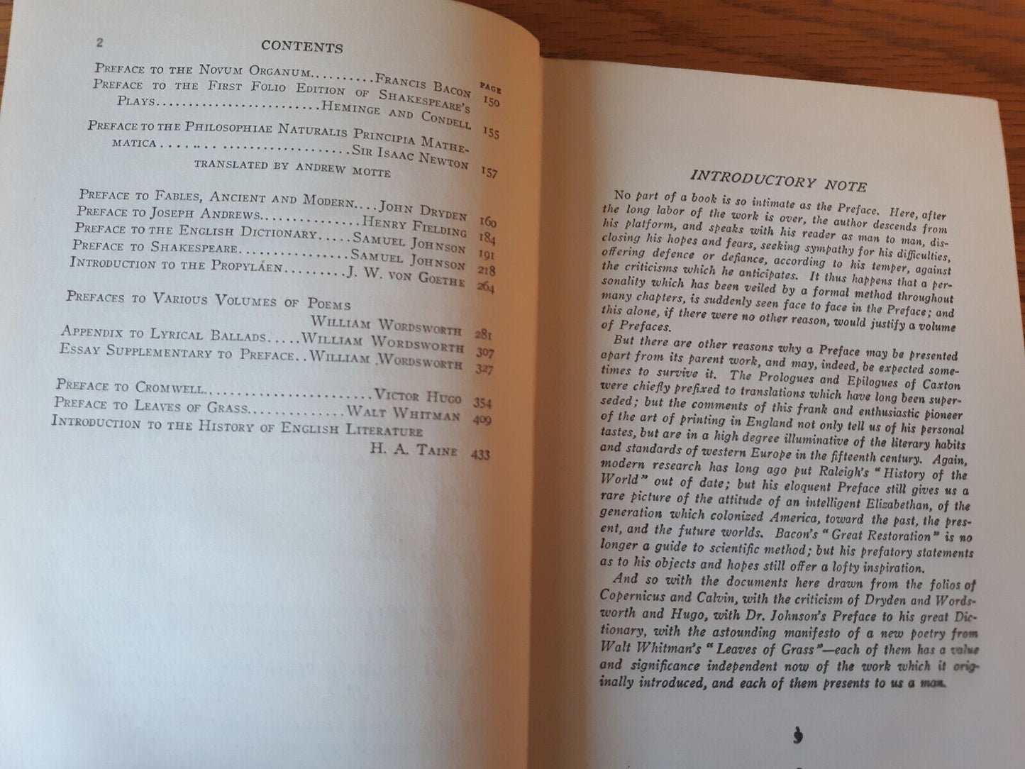 The Harvard Classics Prefaces and Prologues To Famous Books 1910 Hardcover