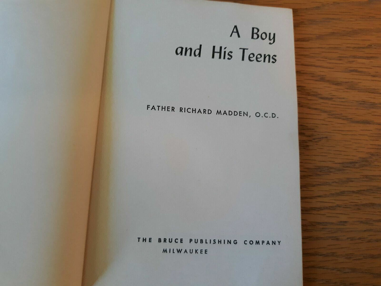 A Boy And His Teens Richard Madden 1963 Paperback Bruce